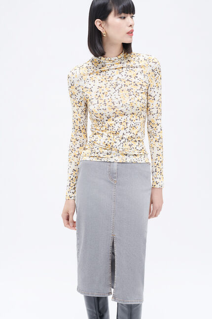 T-shirt tlilon jaune clair femme