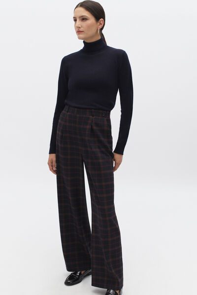 pantalon william bleu marine femme