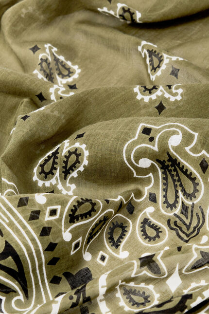 Foulard Ladana vert kaki femme