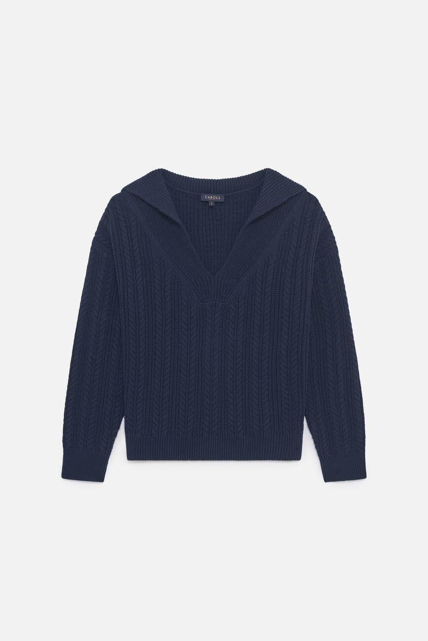 Pull Mnathan bleu marine femme