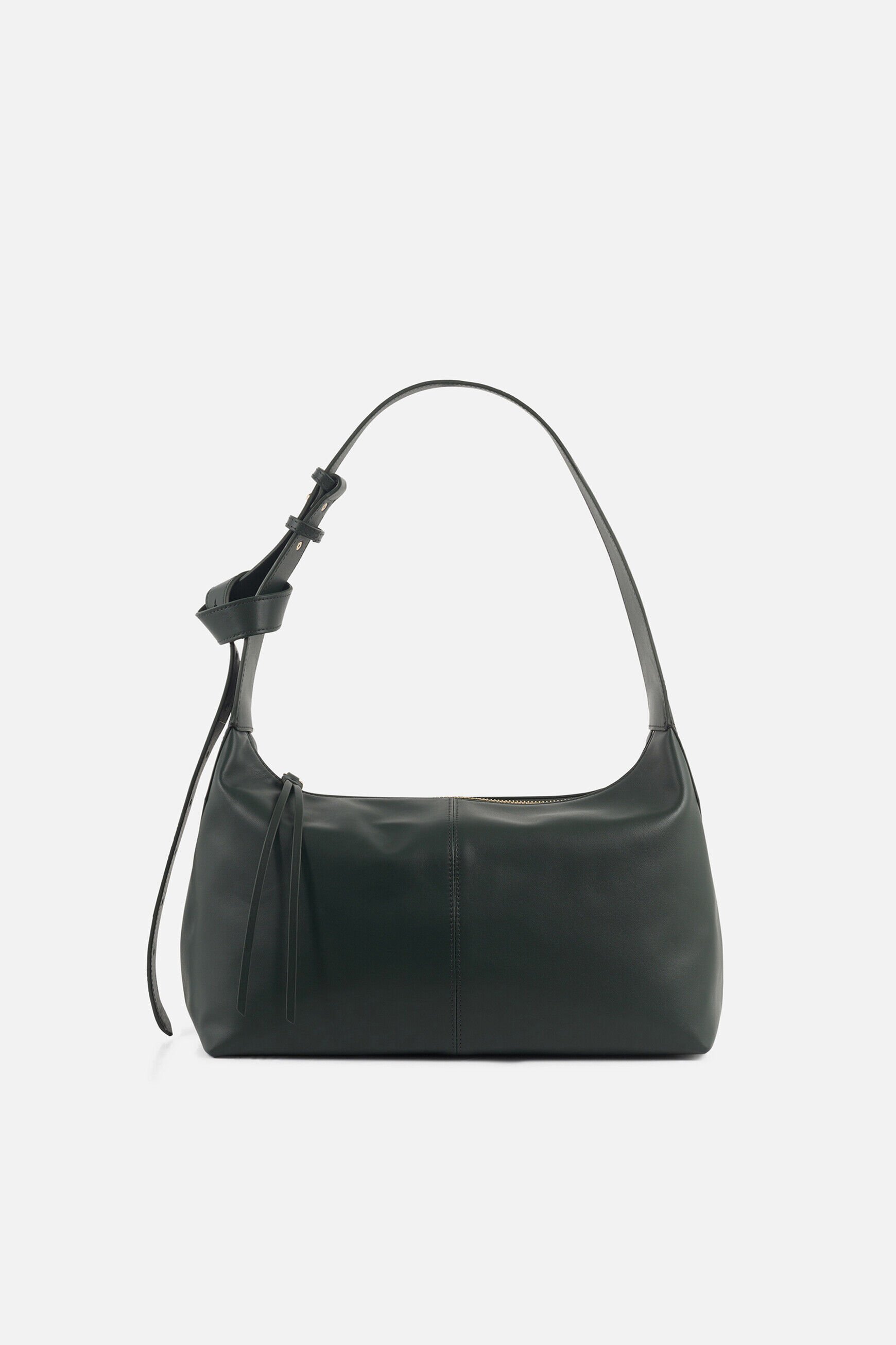 Sac soane en cuir naturel vert kaki femme