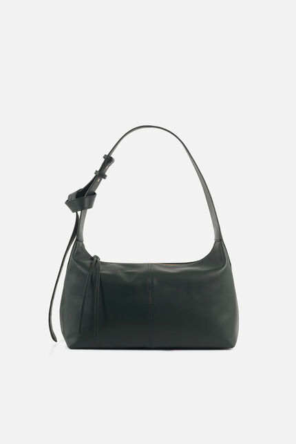 Sac soane en cuir naturel vert kaki femme