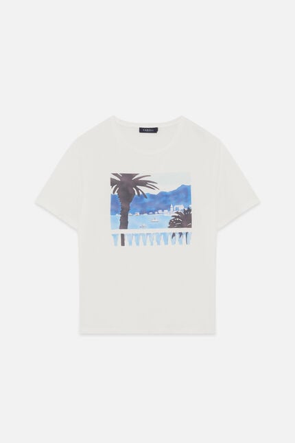 Camiseta Tim-Palme crudo mujer