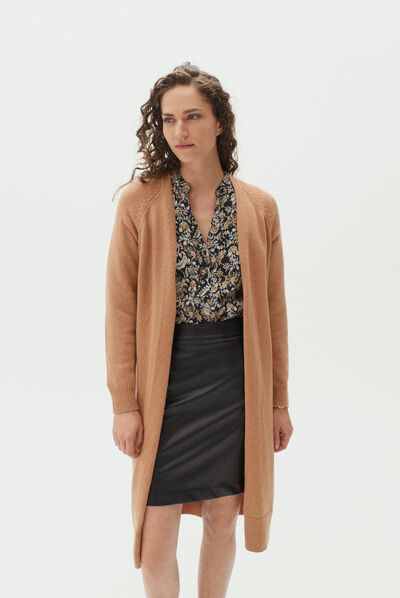 gilet armelle camel femme
