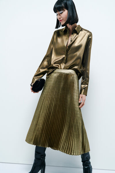 Jupe amelia2 couleur or femme
