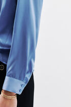 Clisa 100% silk blouse lavender blue woman