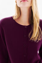 mcaroline 100% cashmere cardigan plum woman
