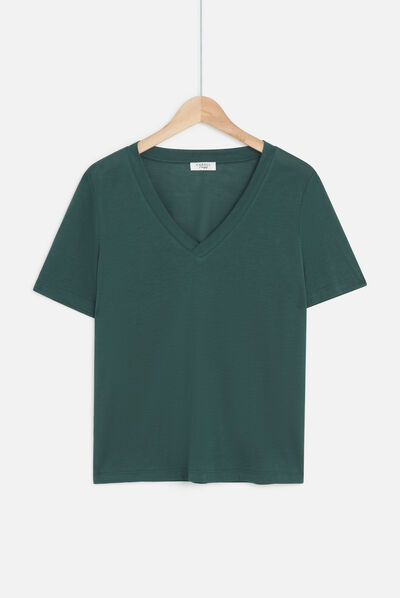 Tshirt tini bleu turquoise femme