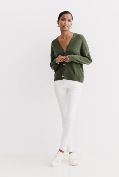 gilet valeria vert kaki femme