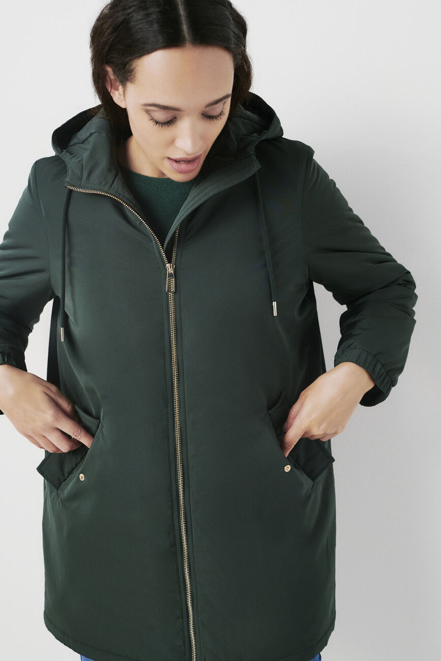 parka grenouille vert foncé mulher
