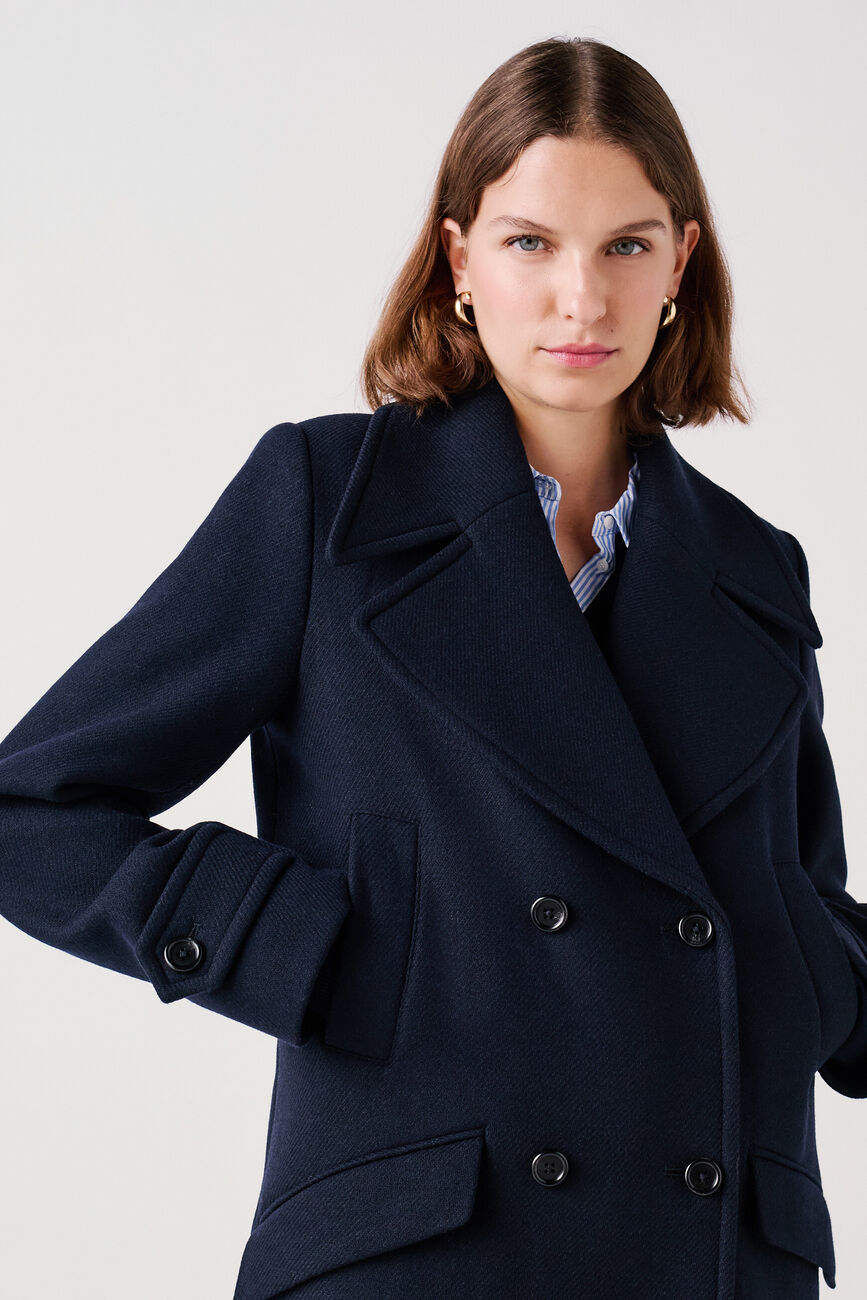 Marin coat navy blue woman