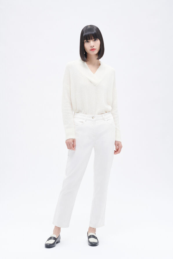 Pantalon piper ivoire femme