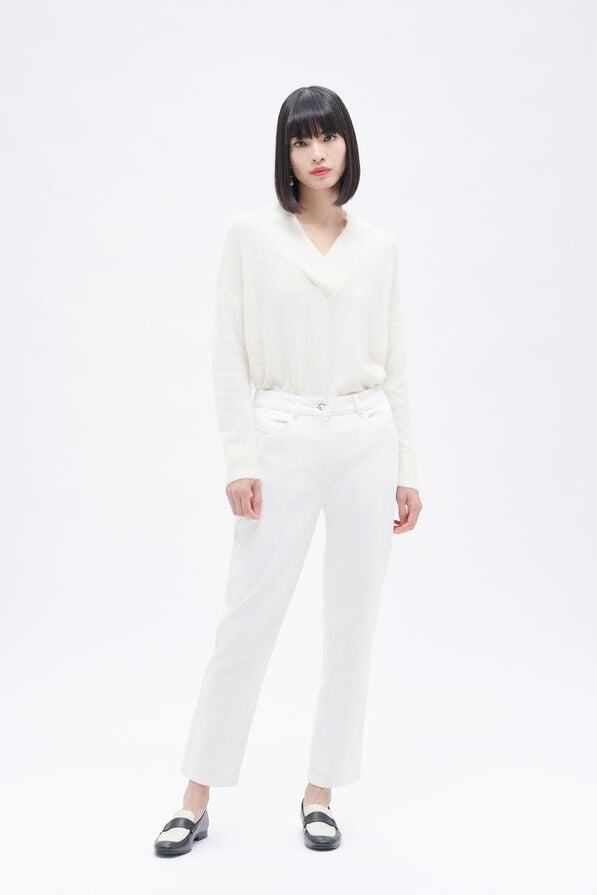 pantalon piper ivoire femme Pantalon piper ivoire femme