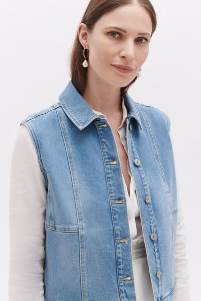 Giacca vmolly denim baby blu donna
