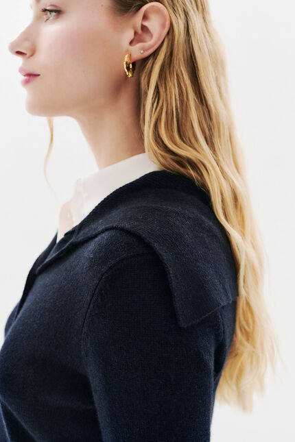 Gilet mlouna bleu marine femme