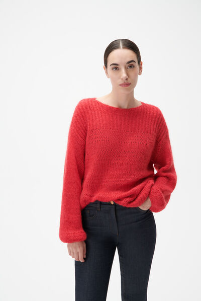 Pull mcandy rouge femme