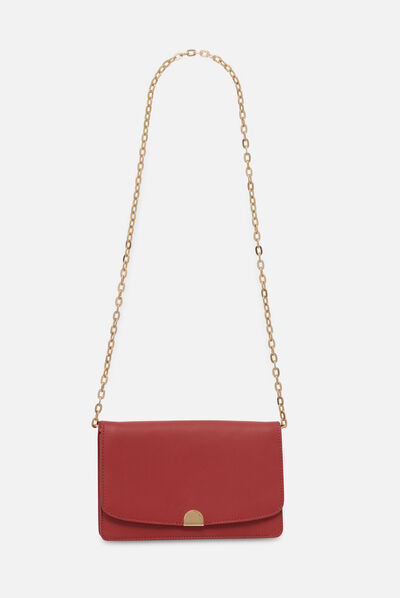 Bolso Kitty 100 % cuero rojo mujer