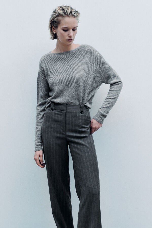 Trui Mlindsay made in Italy grijs vrouw