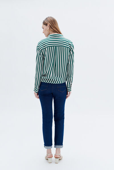 Camisa Caby verde oscuro mujer