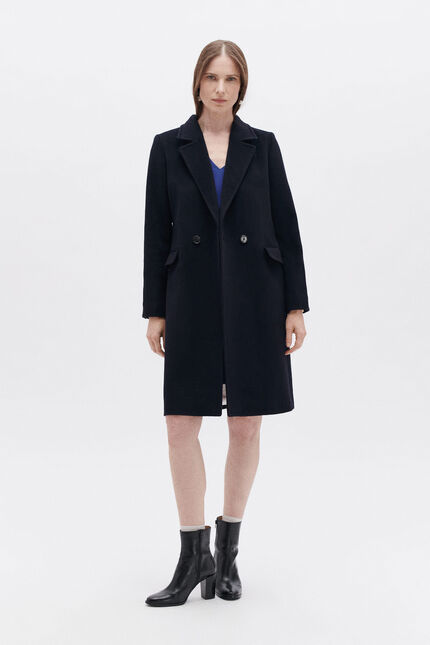 Manteau gregor bleu marine femme