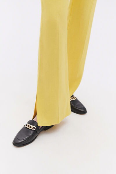 Pantalón pflavian amarillo mujer