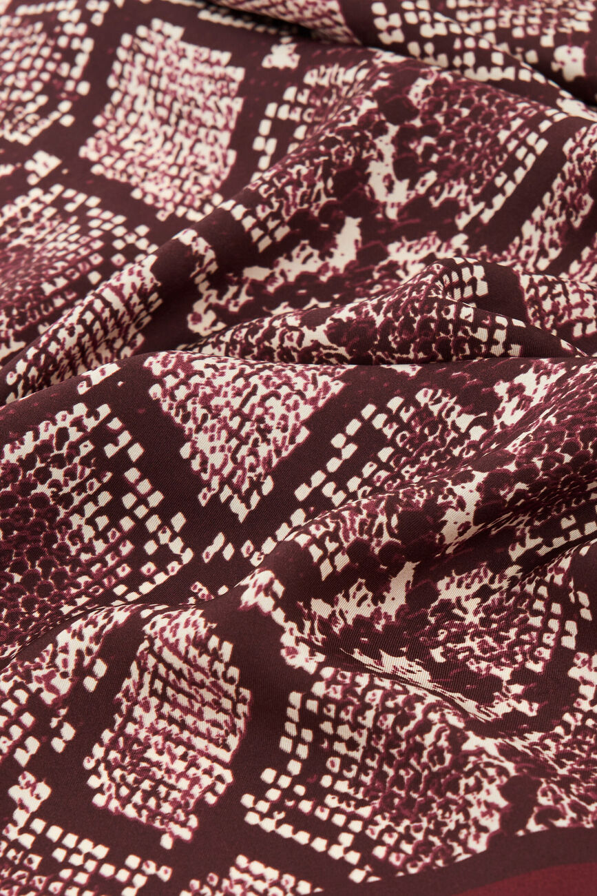 Foulard Lesnake 100% seta rosso bordeaux donna