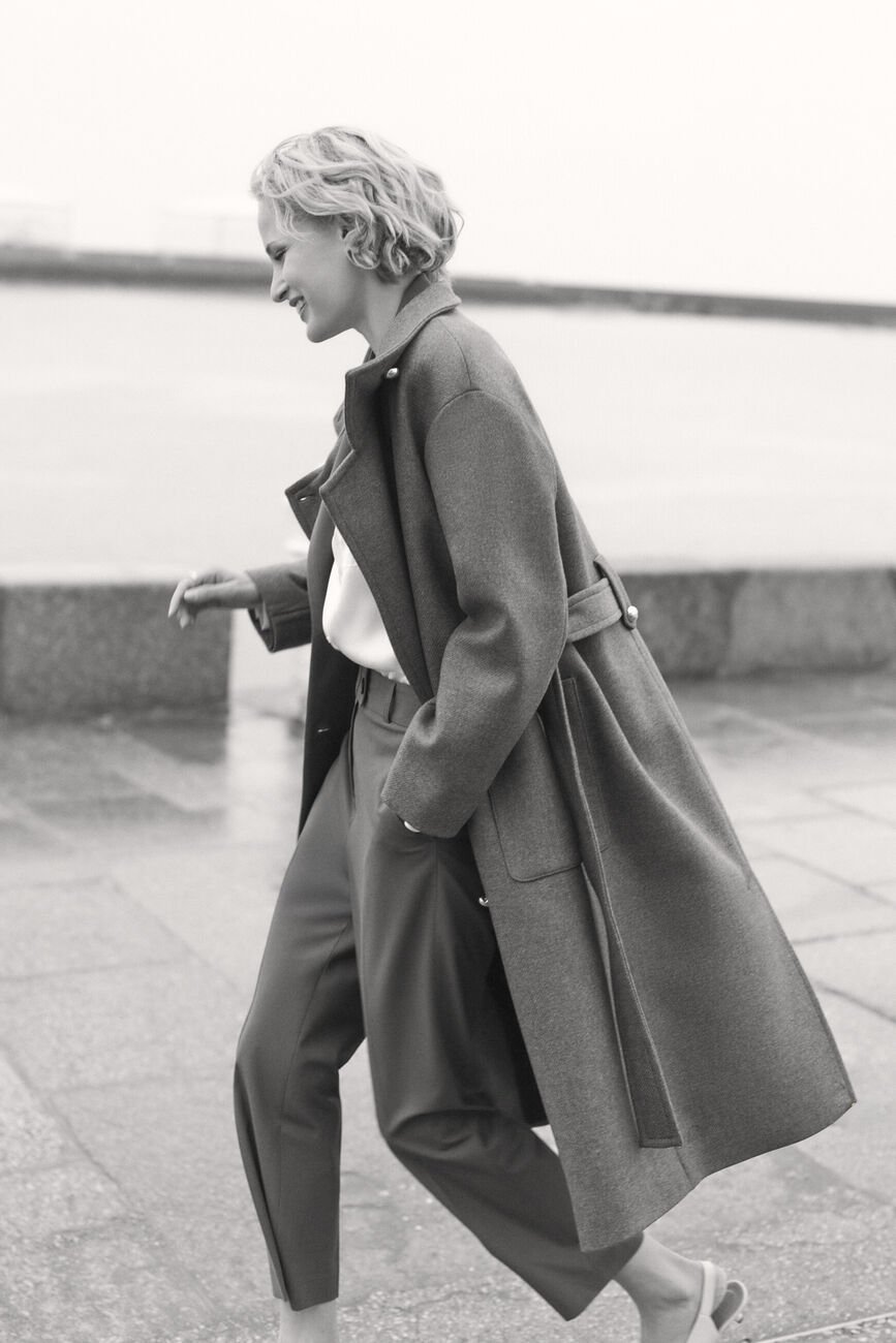 Genie coat taupe woman