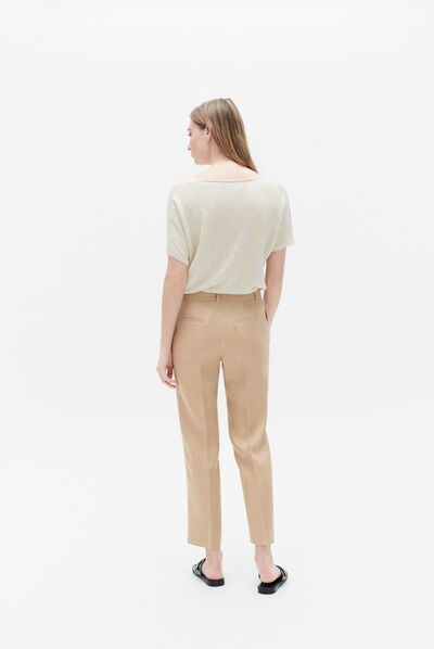 pantalon randy beige femme