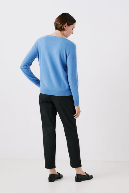 maglione marianne2 100% cachemire blu donna