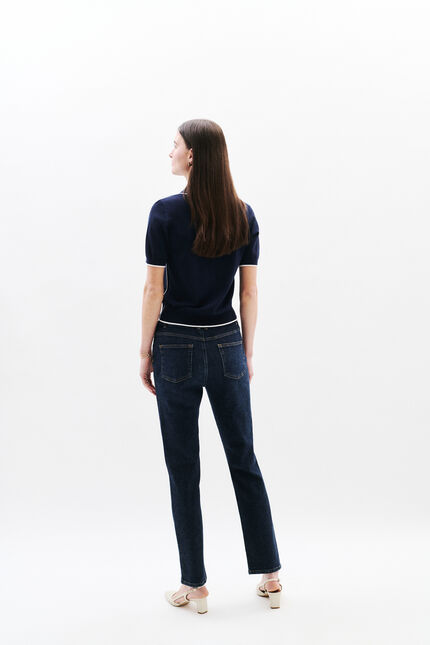 Pantalon pop denim double stone femme