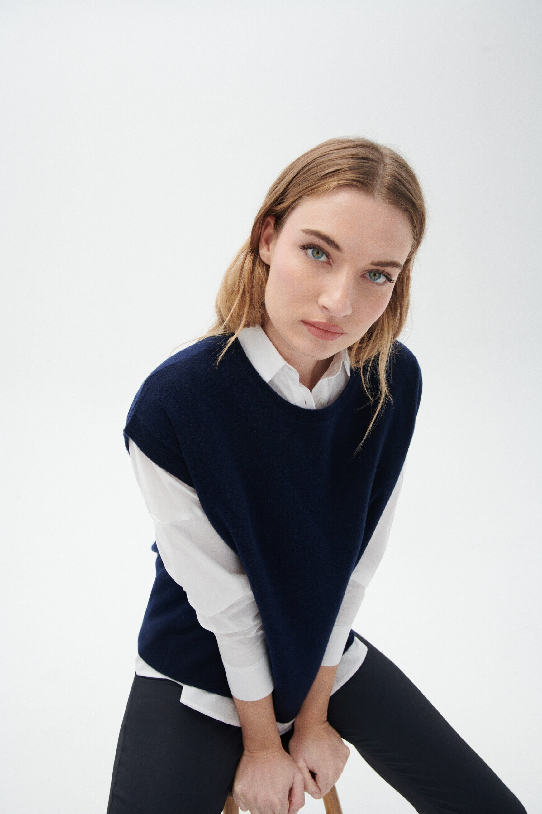 Pull mathilde bleu marine femme
