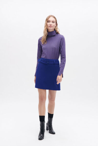 Jupe janyce2 bleu electrique femme