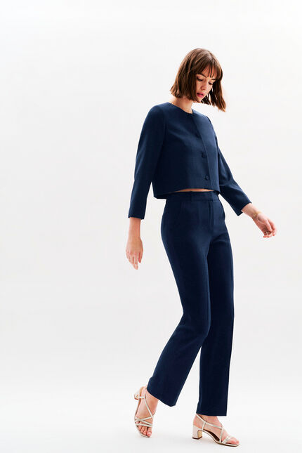 Veste Vernis bleu marine femme