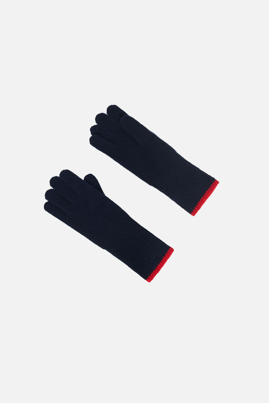 Gants Goelya 100% cachemire bleu marine femme