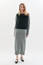 Heline poncho grey woman
