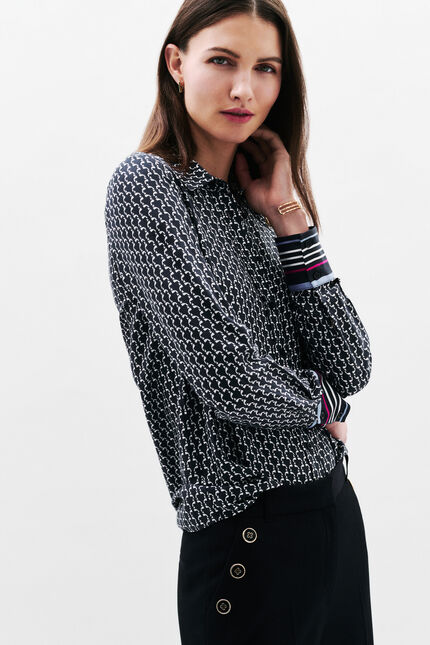 Cessy1 overhemd marineblauw vrouw