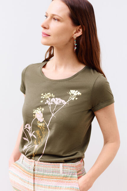 T-Shirt Maxine khakigrün damen