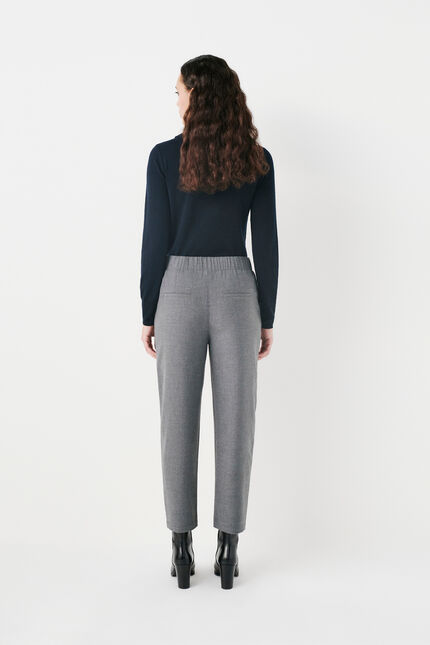 Pantalon prestance gris femme