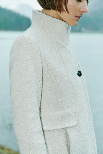 manteau ali ivoire femme