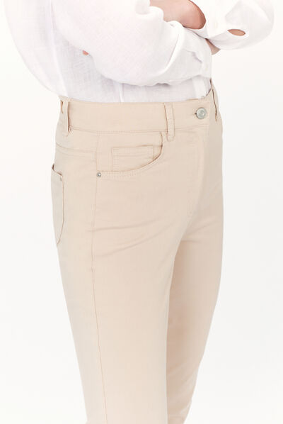 Pantalón pirata Mason beis mujer