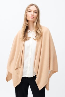Poncho hera 100% cachemire camel femme