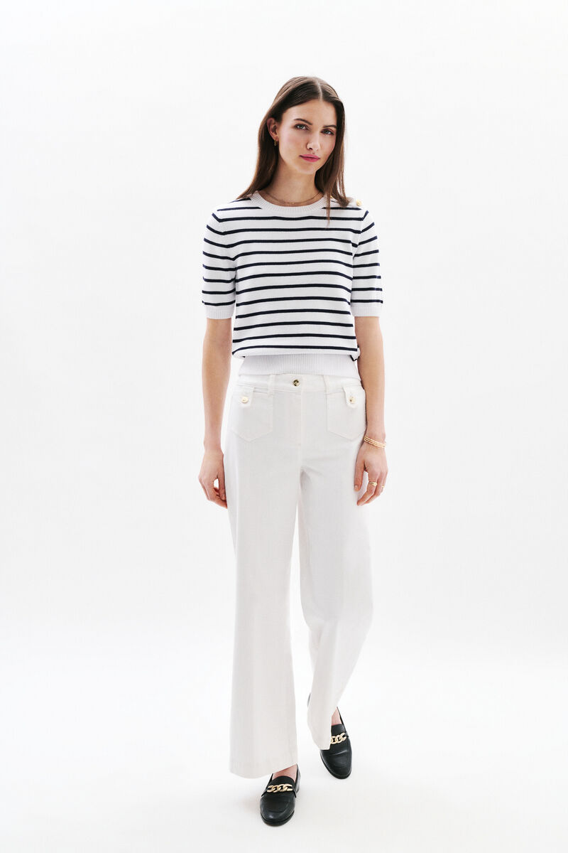 Pantalón Pietro blanco mujer