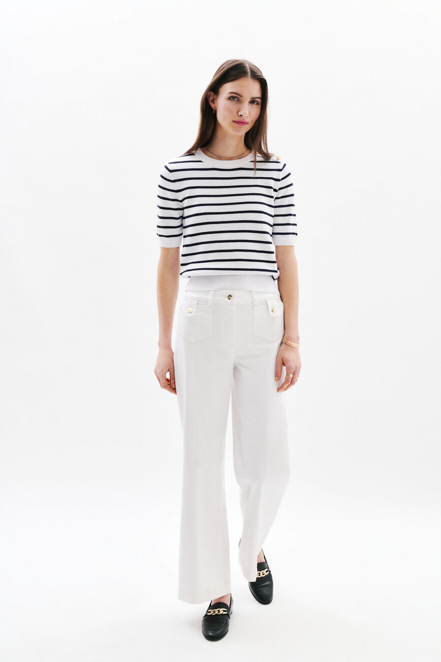 Pantalón Pietro blanco mujer