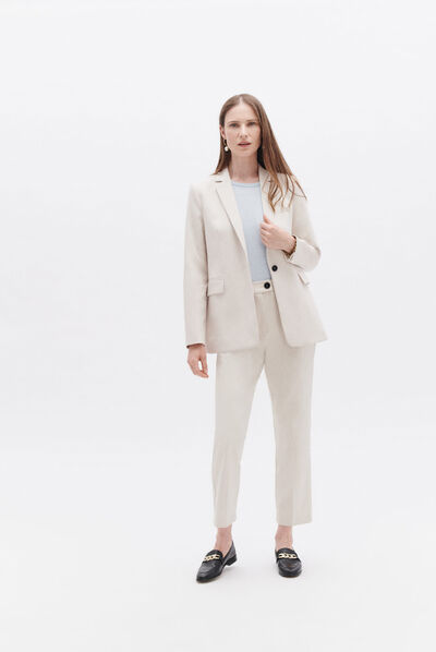 Veste violette beige femme