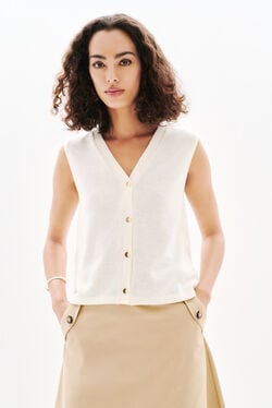 T-shirt Tweekend ecru femme