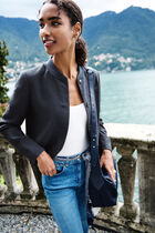 Viaduc jacket navy blue woman