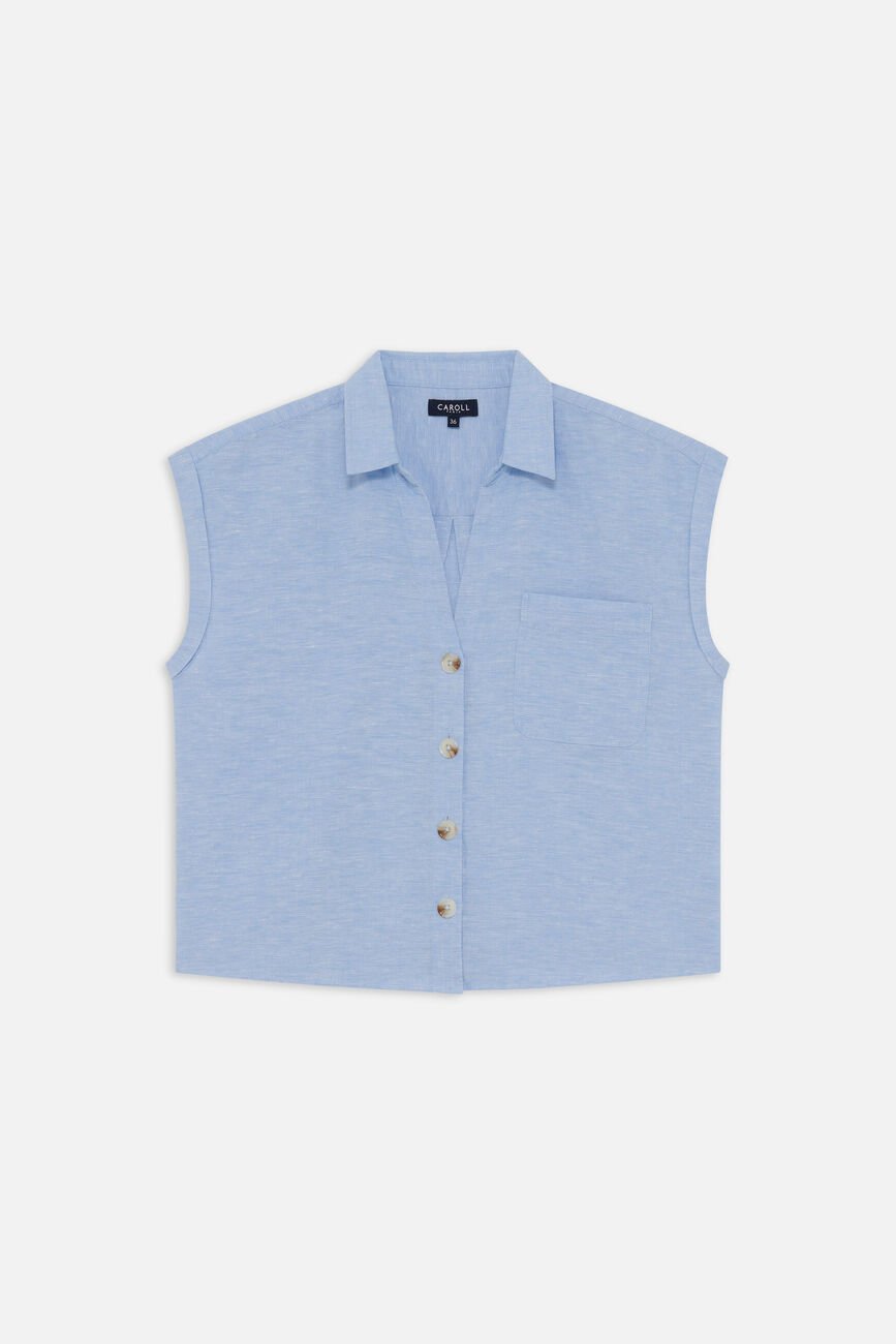 Chemise Cemila bleu ciel femme