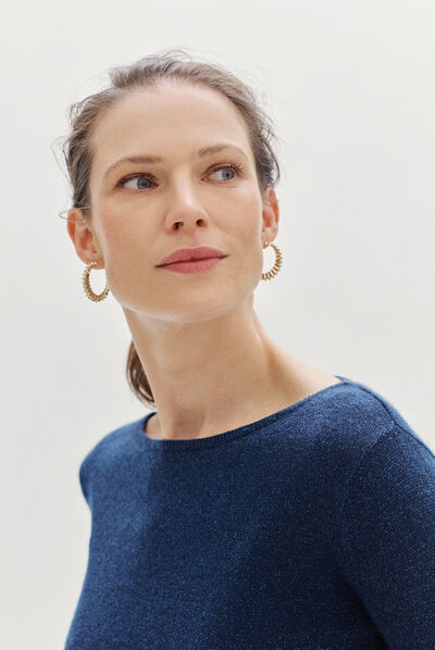pull zofia 100% cachemire bleu marine femme