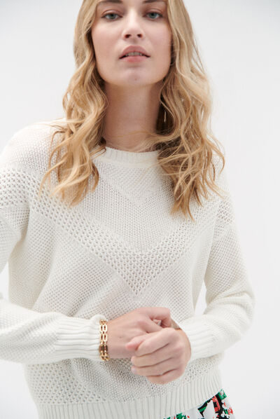 pull maya ivoire femme