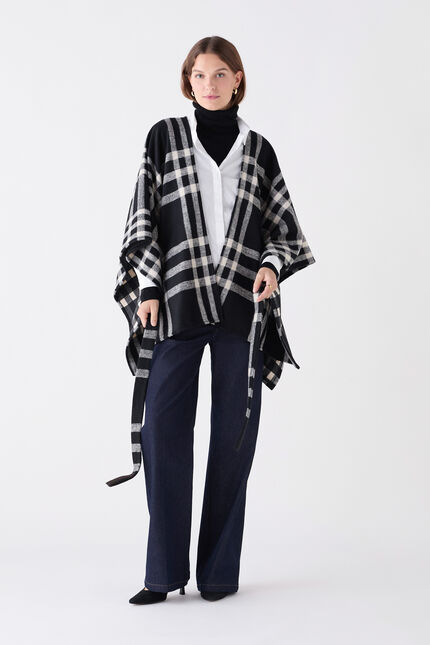 poncho hariane nero donna